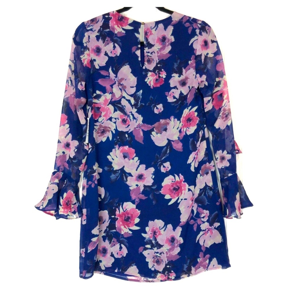 Charles Henry Navy and Pink Floral Blouse